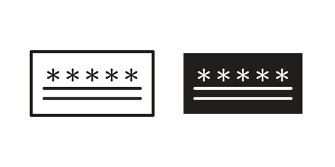 Fototapeta premium Password phishing icons in trendy flat style. symbol for your web site design, app, UI Vector EPS 10.