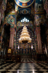 Obraz premium Vistas interiores de una iglesia critiana ortodoxa, en la ciudad de Liubliana