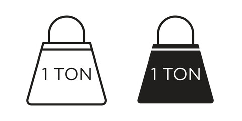 Tonne icons in trendy flat style. symbol for your web site design, app, UI Vector EPS 10.