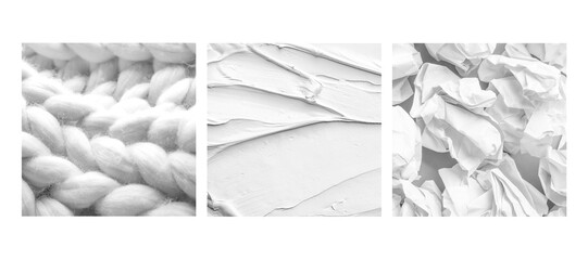 Color of year. Collage with photos in trendy shade on white background