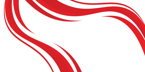 Vector red line background curve element with white space for text and message design