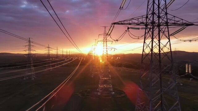 sunset over the river
