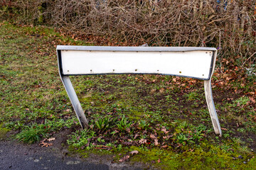 Accident damaged blank street name