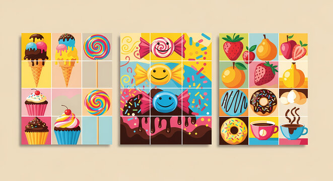 Vibrant Collection of Sweet Treats and Desserts.