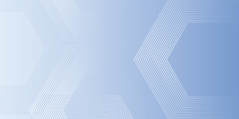 Abstract hexagon lines on blue background. Geometric stripe line art design. vector moderntech pattern