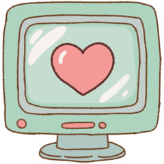monitor with heart