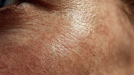 Fototapeta premium Extreme Close-up of Human Skin Texture with Wrinkles and Pores