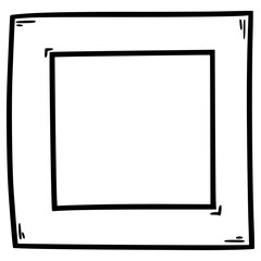 pigpen cipher E illustration hand drawn outline vector