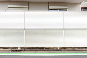 street wall background ,Industrial background, empty grunge urban street with warehouse brick wall