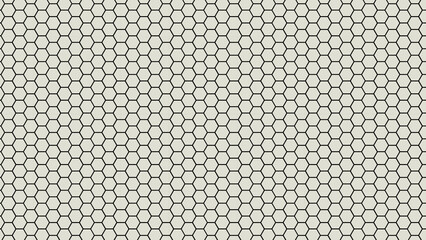 Geometric honeycomb pattern with black hexagons on white background