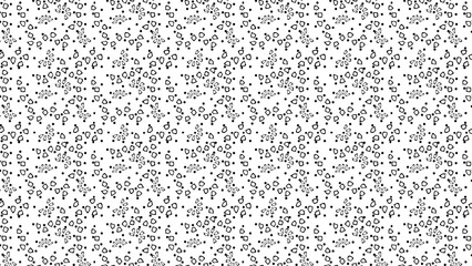 Elegant black and white floral pattern with small flowers