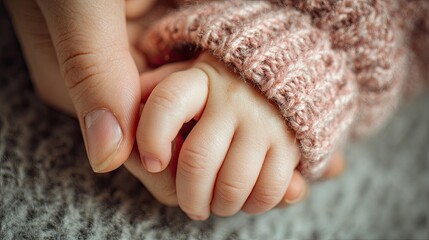 Tender Hold: Parent and Newborn Baby Hands