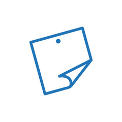 Note Paper Stationery Education Icon Vector Logo Template Illustration Design