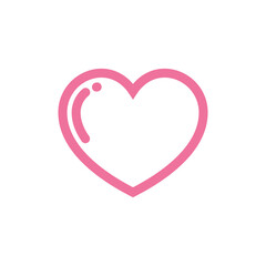 Heart Shape Icon Vector Template Illustration Trendy Design