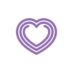 Heart Shape Icon Vector Template Illustration Trendy Design