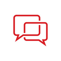 Chat Speech Bubble Icon Vector Template Illustration Logo Design