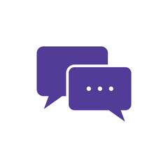 Chat Speech Bubble Icon Vector Template Illustration Logo Design