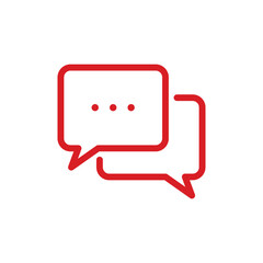 Chat Speech Bubble Icon Vector Template Illustration Logo Design