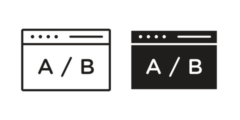 A B test icons symbol template for graphic and web design © Ranveer