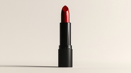 Deep red lipstick