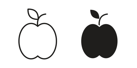 Apple icons symbol template for graphic and web design