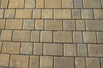 Fototapeta premium yellow paving slabs close up