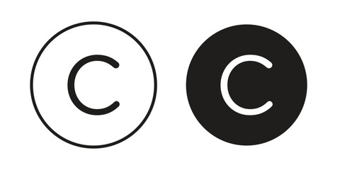 Copyright icons symbol template for graphic and web design