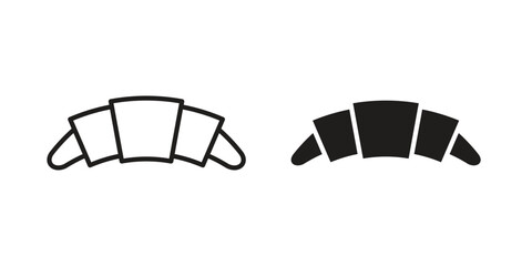 Croissant icons symbol template for graphic and web design