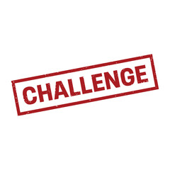Challenge Stamp, Challenge Grunge Square Sign