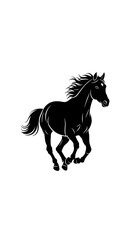 Black Stallion Galloping - A Powerful Symbol of Freedom and Grace.