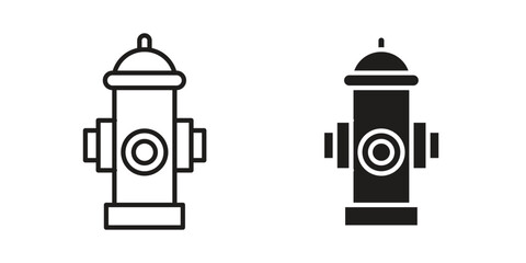Fire hydrant icons symbol template for graphic and web design