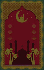 arabic islamic calligraphy arabic calligraphy ornament prayer mat or prayer rug carpet Arabians Arab