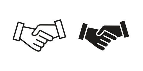 Handshake icons symbol template for graphic and web design
