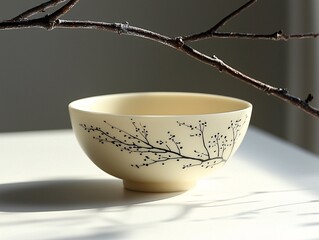 Hand drawn Plum Blossom Bowl