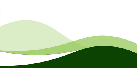 Modern Abstract green wave background, Vector green line background curve element with white space for text and message design, overlapping layers art
