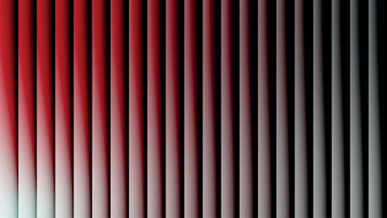 Red striped background with black and white accents and textured metallic lines