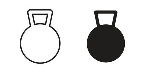 Kettlebell icons symbol template for graphic and web design