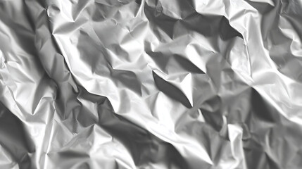 Textured Surface of Wrinkled Silver Metallic Material