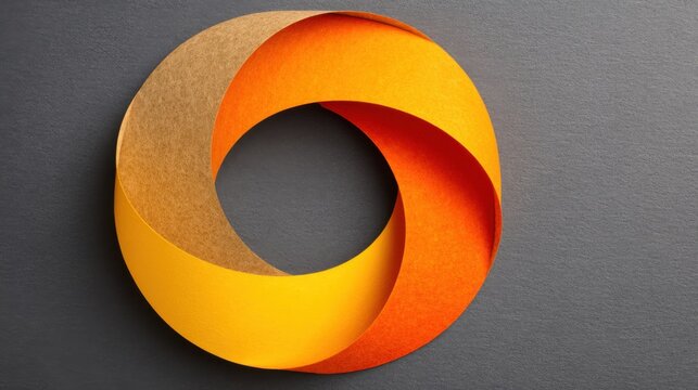 Eye-catching yellow and orange circle depicting the full cycle spiral concept in a vibrant biohack planning design