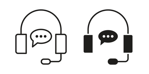 Live chat icons symbol template for graphic and web design