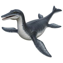 Liopleurodon Marine Reptile 3D Illustration Isolated on White Background"