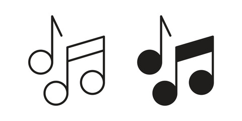 Music note icons symbol template for graphic and web design