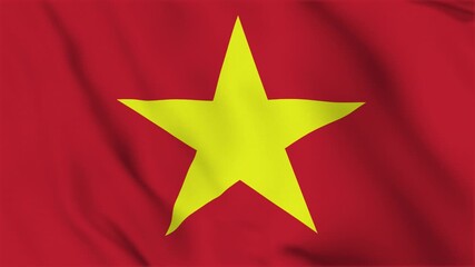 Flag of Vietnam waving animation. flag of vietnam. flag of Morocco.
