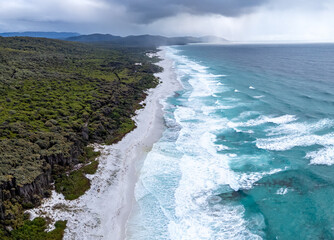 Friendly beach vew in Tasmania