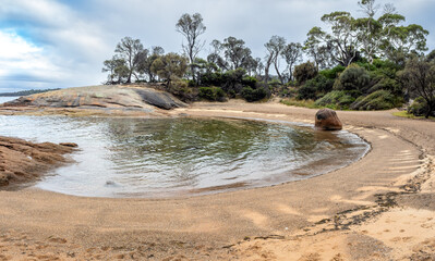 Honeymoon beach in Freycinet national park, Tasmania