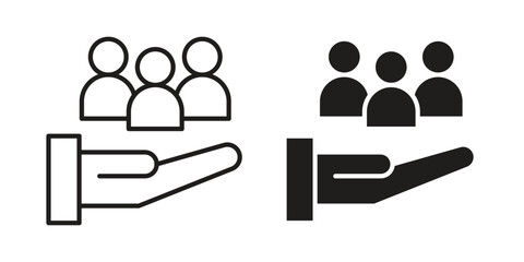 Teamwork icons symbol template for graphic and web design