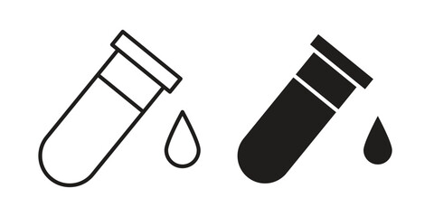Test tube icons symbol template for graphic and web design