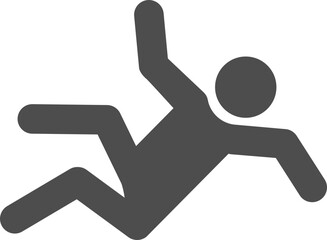 Flipping Pictogram Carelessness Illustration of Winter Safety Attention 넘어지는 픽토그램 겨울철 안전 주의 부주의 일러스트 