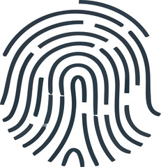 Fingerprint icon isolated 