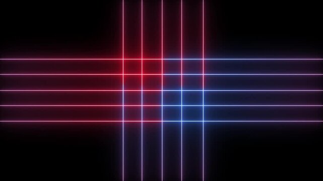 abstract neon grid lines moving inward and outward motion background animation 4k.